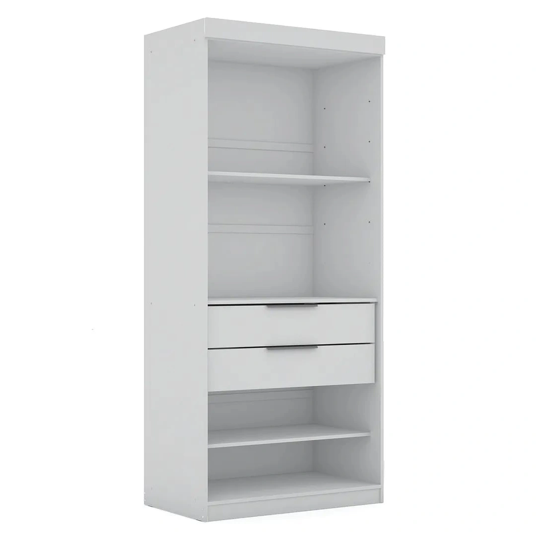 Mulberry Open 1 Sectional Armoire Wardrobe Closet w/2 Drawers - Thumbnail 3