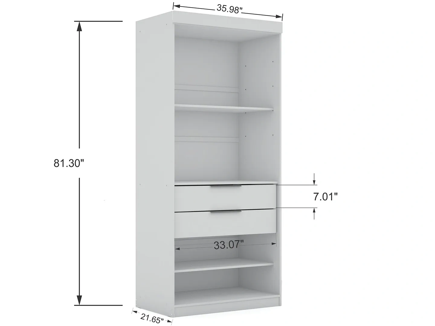 Mulberry 3.0 Sectional Wardrobe Corner Closet - Thumbnail 4