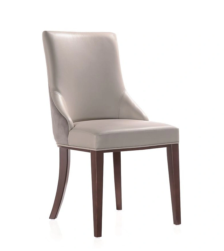 Manhattan Comfort Shubert Modern Faux Leather and Velvet Dining Chair - Thumbnail 3