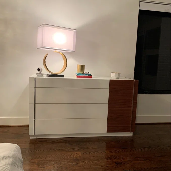 Lisbon Premium Glass Top Dresser - Thumbnail 4