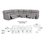 70815M Reclining Sectional Sofa Dimensions