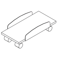 S73 - CPU cart; colour: worktop (26 - aluminium satinato), frame (M009 - aluminium semi-matt, M015 - white semi-matt, M115 - black semi-matt)