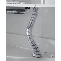 S81 - vertical cable duct, 09 - aluminum, for desks without height adjustment