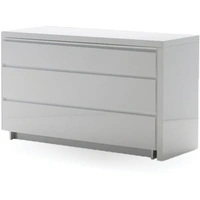High Gloss White/Crystal White Glass Top