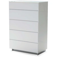High Gloss White/Crystal White Glass Top