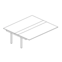 <b>CNM144-U</b> - Meeting table 4 seats (Top & Frame Color same as main desk)