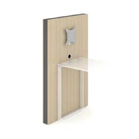 Media wall with VESA mount and power socket (1 extension, 4 cable holes)