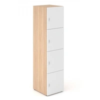 <b>C4C180</b> - Single Row Locker w/4 Small Lockable Doors