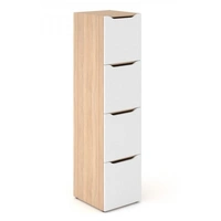 <b>C4C184</b> - Single Row Locker w/4 Small Lockable Doors & Mail Slots