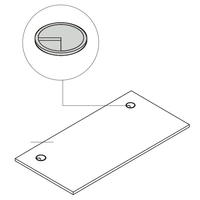 Worktop w/2 Round Grommets
