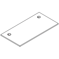 Worktop with 2 grommets