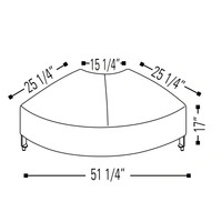 <b>F43</b> - Curved Regular Module. Black Legs