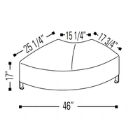 <b>F45</b> - Irregular Curved Module Left. Black Legs