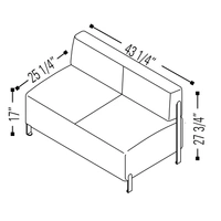 <b>F51</b> - Starting Modul w/Backrest. Black Legs
