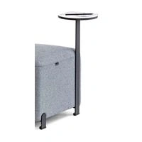 <b>PD</b> - Auxiliary Writing Table. Black Legs. White Compact Laminate Top