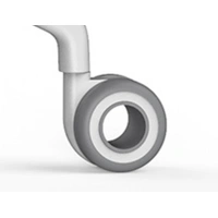 S - Soft Hole white control castors