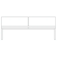 2 Large Seat Bench