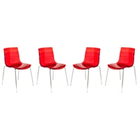 Transparent Red/Silver