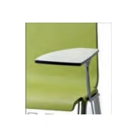 White Compact Laminate Writing Table, Left