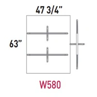 <b>W580</b> - Extension with support aluminium strip