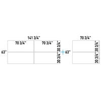<b>V85</b> + <b>V850</b> - 4-Desk Bench + Extension