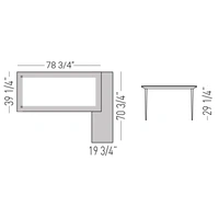 <b>LNM76</b> + <b>LNA11</b> - Single Desk w/Credenza