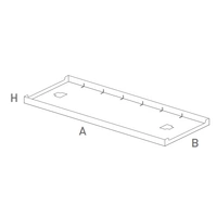 Double Cable Tray - Use in 4 workstation desk