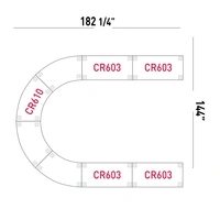 Combination 2 - 4 x <b>CR603</b> + 4 x <b>CR610</b> + 8 x <b>CR2X4</b> Legs Package
