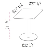 <b>PC367</b> - Square Top Table