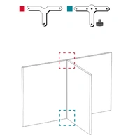 2 x <b>LK3108</b> - Pack for joining 3 panels of the same height in ´T´