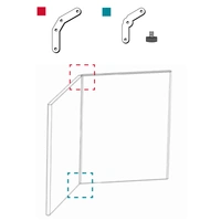 <b>LK51</b> - Pack for joining 2 panels of the same height in 120º