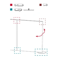 <b>LK71</b> - Pack for joining 2 end panels of the same height with a turn