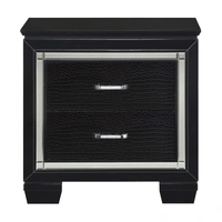Black Leatherette/Faux Alligator