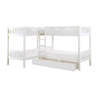 Corner Bunk Bed w/ Storage Boxes