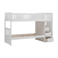 Bunk Bed w/ Reversible Step Storage, Twin/Twin Size