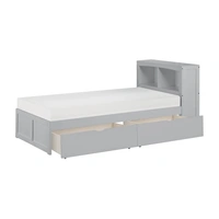 Bookcase Bed w/ Storage Boxes, Twin Size