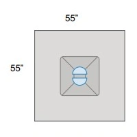 PV43F - Square Table w/Fixed Height