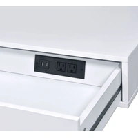 Desk with USB port and plug