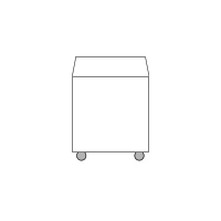 MX01K - Square Pouf w/Castors