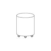 MX02K - Round Pouf w/Castors