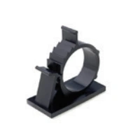 ZZZ023 - 3 cable clips (plastic, black colour)