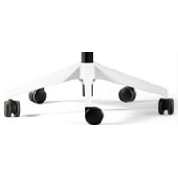 9102 - Stay Chair <b>without arms</b> - White polyamide base, backrest & lumbar support - black castors  