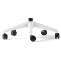 9000 - Stay Chair <b>without arms</b> - White aluminium base, backrest & lumbar support - black castors  