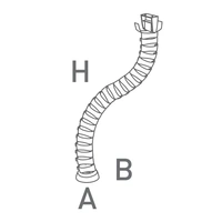 39425 - Silver Polystyrene cable spine, ﬂexible. Minnimum units order: 3 units