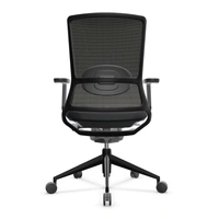 881 - Chair w/Black Base & Back Frame, Black Arms