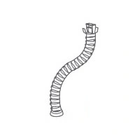 395258 - Black Cable Spine (Pack 3 Units)