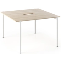 Meeting table with cut-out for grommet or power unit