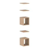 <b>ZCA637</b> - Set of 3 shelves and 2 open shelf boxes 