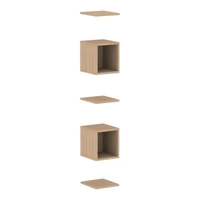 <b>ZCA638</b> - Set of 3 shelves and 2 closed shelf boxes 