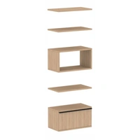 <b>ZCA678</b> - Set of 3 shelves, open shelf box and shelf cabinet with drawer (without lock)